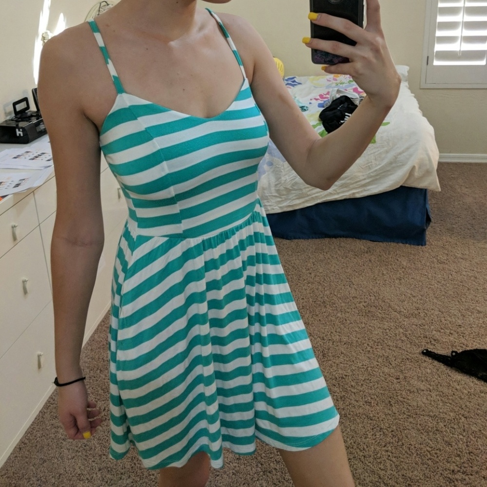 Lush striped dress super soft size small